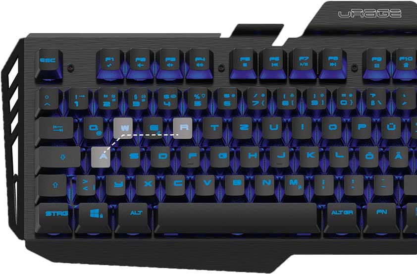 Tastatura Gaming HAMA uRage Exodus 450 Metal, USB, Layout US, negru